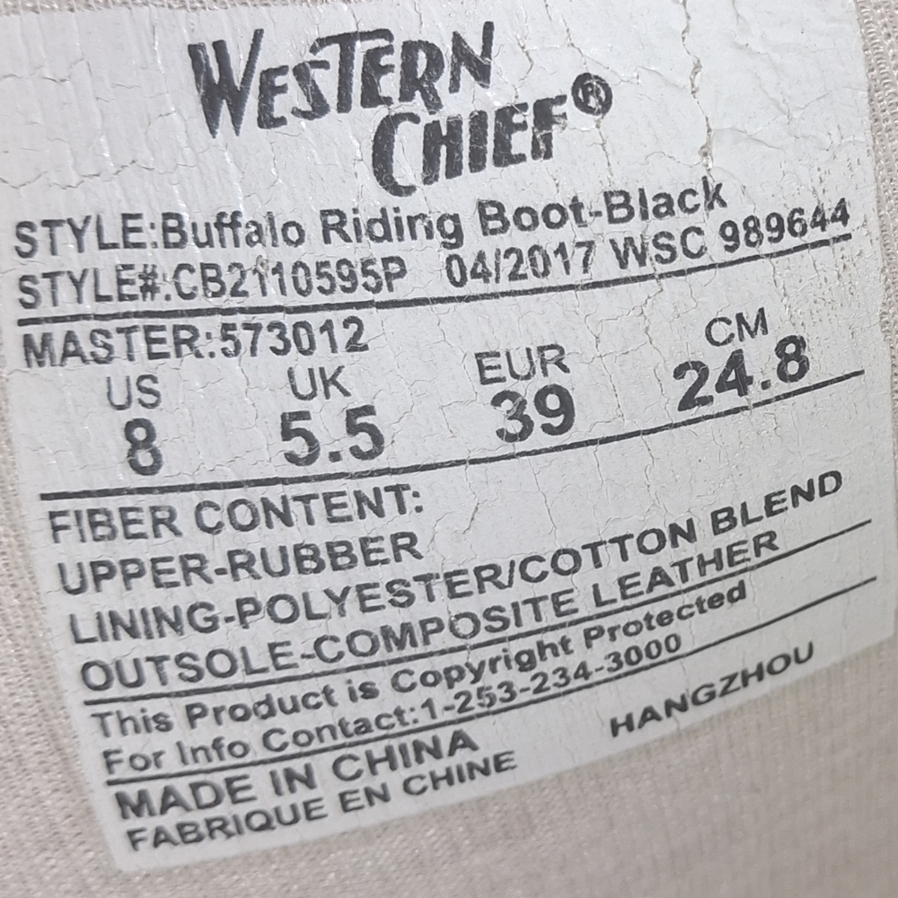 Black and Red Plaid Rain Boots- W SZ 8 - Picture 5 of 5